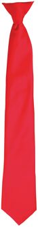 Premier Kleuren Heren Satin Clip Tie (Aardbeienrood) - One Size