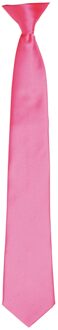 Premier Kleuren Heren Satin Clip Tie (Fuchsia) - One Size