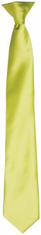 Premier Kleuren Heren Satin Clip Tie (Kalk) Groen - One Size