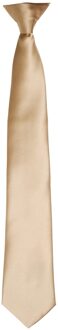 Premier Kleuren Heren Satin Clip Tie (Khaki) Kaki