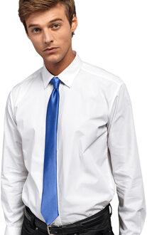 Premier Kleuren Heren Satin Clip Tie (Koninklijk) Blauw
