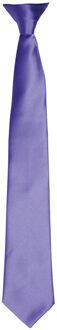 Premier Kleuren Heren Satin Clip Tie (Paars) - maat