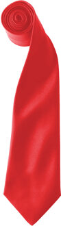Premier Kleuren Heren Satin Clip Tie (Pakket van 2) (Aardbeienrood)