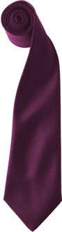 Premier Kleuren Heren Satin Clip Tie (Pakket van 2) (Aubergine) Paars - One Size
