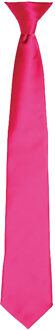 Premier Kleuren Heren Satin Clip Tie (Pakket van 2) (Heet Roze) - One Size