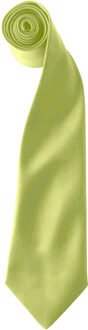 Premier Kleuren Heren Satin Clip Tie (Pakket van 2) (Kalk) Groen
