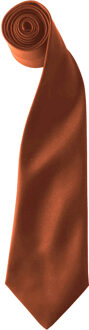 Premier Kleuren Heren Satin Clip Tie (Pakket van 2) (Kastanje) Kastanjebruin