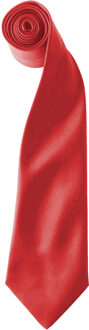 Premier Kleuren Heren Satin Clip Tie (Pakket van 2) (Rood) - One Size