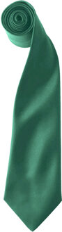 Premier Kleuren Heren Satin Clip Tie (Pakket van 2) (Smaragd) - One Size