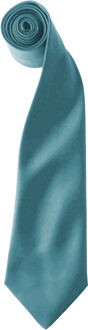Premier Kleuren Heren Satin Clip Tie (Pakket van 2) (Teal) Groenblauw