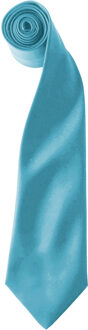 Premier Kleuren Heren Satin Clip Tie (Pakket van 2) (Turquoise)