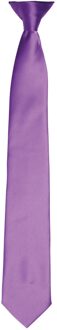 Premier Kleuren Heren Satin Clip Tie (Rijke Violet) - One Size