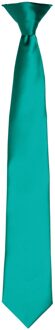 Premier Kleuren Heren Satin Clip Tie (Smaragd) - One Size