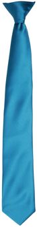 Premier Kleuren Heren Satin Clip Tie (Teal) Groenblauw - One Size