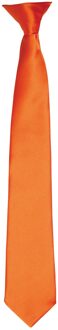Premier Kleuren Heren Satin Clip Tie (Terracotta) Groenblauw - One Size
