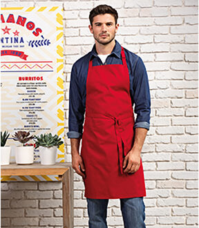 Premier Kleuren Slabberschort / Werkkleding (Aardbeienrood) - One Size