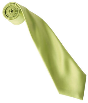 Premier Kleurencollectie satijnen stropdas Limoengroen