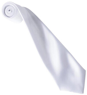 Premier Kleurencollectie satijnen stropdas Wit