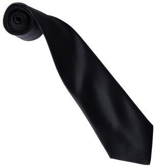 Premier Kleurencollectie satijnen stropdas Zwart