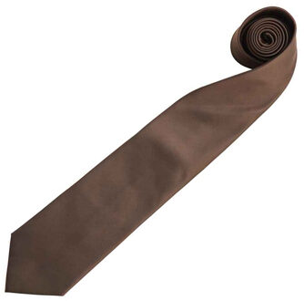 Premier Mannen “Kleuren” Effen Mode / Zakelijk Stropdas (Bruin)