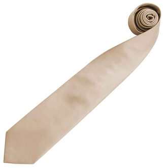 Premier Mannen “Kleuren” Effen Mode / Zakelijk Stropdas (Khaki) Kaki - One Size