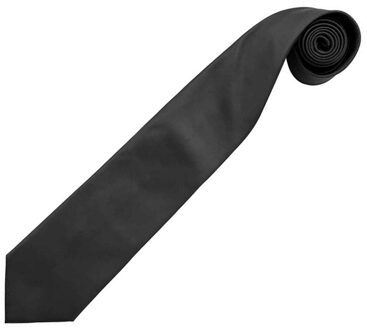 Premier Mannen “Kleuren” Effen Mode / Zakelijk Stropdas (Zwart) - One Size