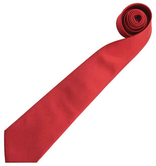 Premier Mannen “Kleuren” Effen Mode / Zakelijke Stropdas (Rood) - One Size
