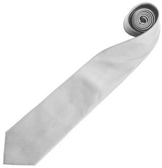 Premier Mannen 'Kleuren' Effen Mode / Zaken Stropdas (Zilver) - One Size