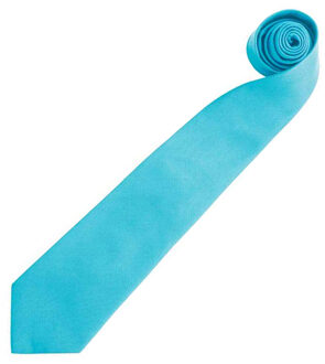 Premier Mens “Kleuren” Effen Mode / Zaken Stropdas (Turquoise) - maat