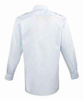 Premier Pilotenoverhemd met lange mouwen voor heren Blauw