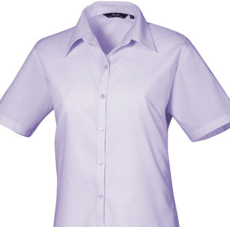 Premier Popeline blouse met korte mouwen / Gewoon werkoverhemd (Lila)