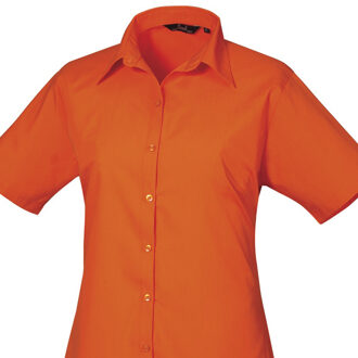 Premier Popeline blouse met korte mouwen / Gewoon werkoverhemd (Oranje)