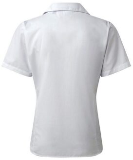 Premier Popeline blouse met korte mouwen / Gewoon werkoverhemd (Wit) - EU 48 / UK 20