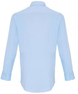 Premier Popeline stretch overhemd met lange mouwen voor volwassenen (Lichtblauw) - XS
