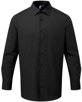 Premier Recyclight poplin overhemd met lange mouwen voor heren (Zwart) - 5XL