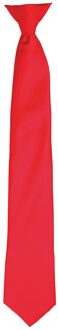 Premier Satijnen stropdas voor volwassenen (Aardbeienrood) - maat