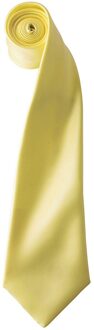 Premier Satijnen stropdas voor volwassenen (Citroen) - maat Geel