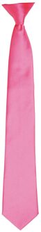 Premier Satijnen stropdas voor volwassenen (Fuchsia) - maat
