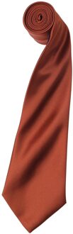 Premier Satijnen stropdas voor volwassenen (Kastanje) Kastanjebruin