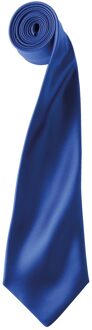 Premier Satijnen stropdas voor volwassenen (Koningsblauw) - maat