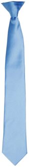 Premier Satijnen stropdas voor volwassenen (Middenblauw) - maat