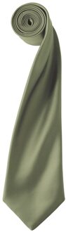 Premier Satijnen stropdas voor volwassenen (Olijf) - One Size