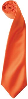 Premier Satijnen stropdas voor volwassenen (Oranje) - One Size