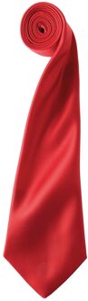 Premier Satijnen stropdas voor volwassenen (Rood) - maat