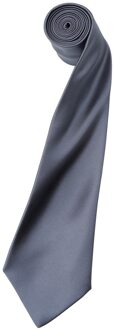 Premier Satijnen stropdas voor volwassenen (Staal) Grijs - One Size