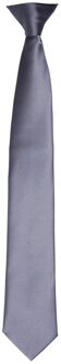 Premier Satijnen stropdas voor volwassenen (Staal) - maat Grijs