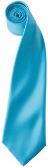 Premier Satijnen stropdas voor volwassenen (Turquoise) - maat