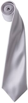 Premier Satijnen stropdas voor volwassenen (Zilver) - One Size