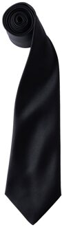 Premier Satijnen stropdas voor volwassenen (Zwart)