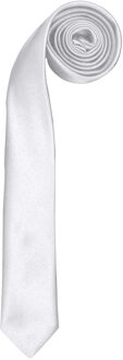 Premier Stropdas - Heren Slank Retro Work Tie (Pakket van 2) (Wit)